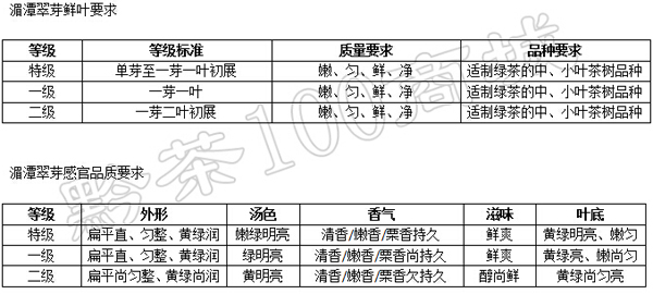 湄潭翠芽标准